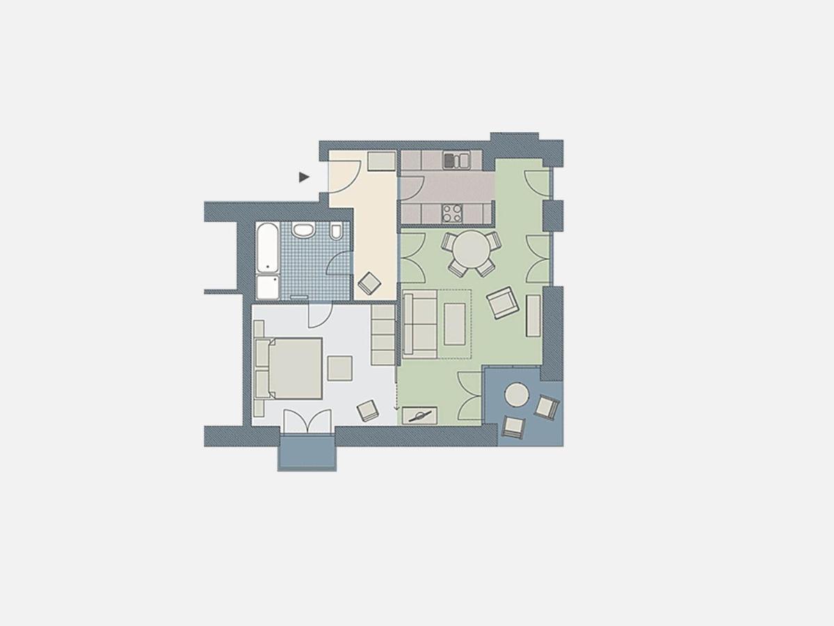 Kaiservillen Heringsdorf - Ferienwohnung Mit 1 Schlafzimmer Und Terrasse D201 Exteriör bild